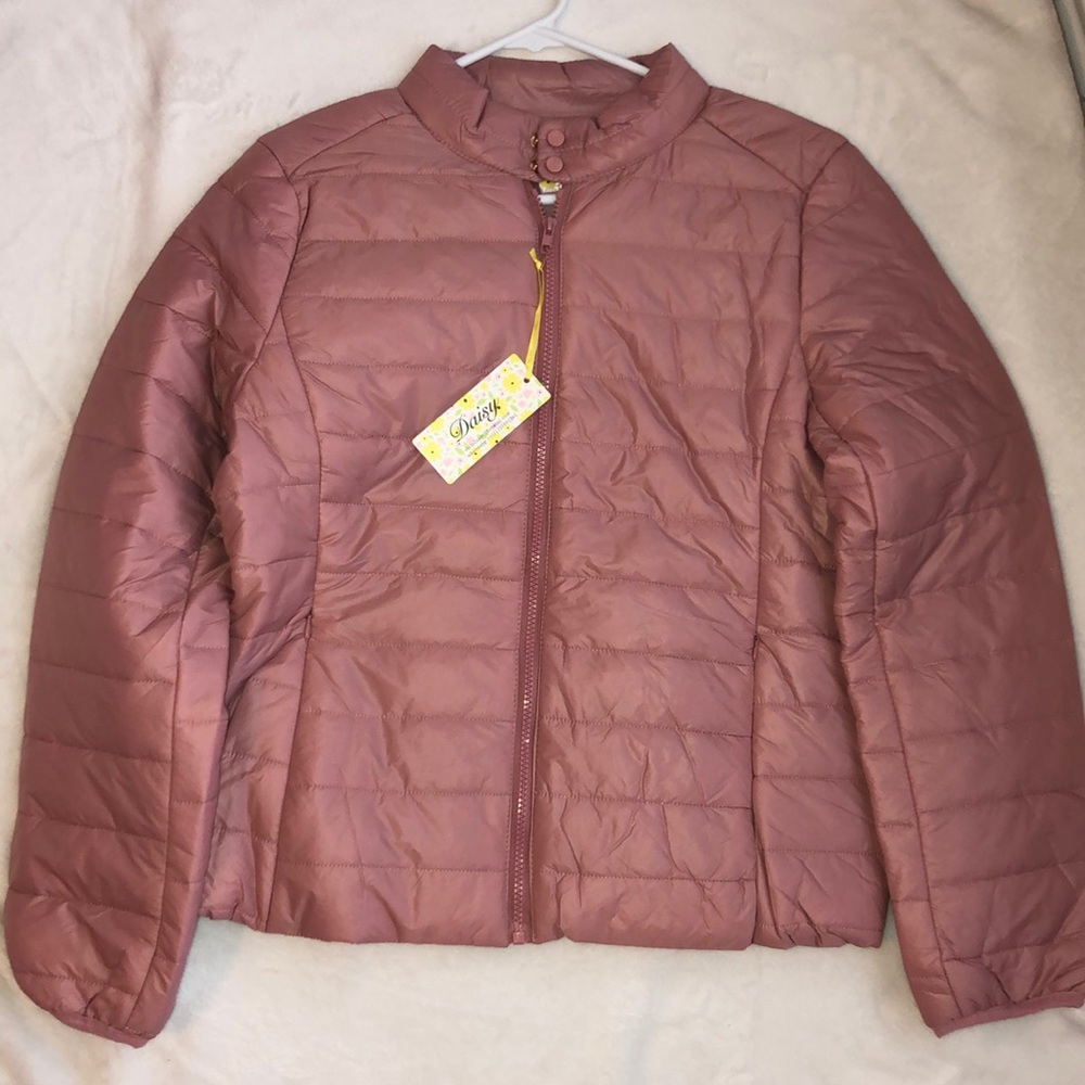 Pink puffer jacket NWT